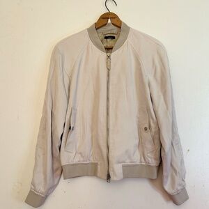 Tom Ford Beige Zip Up Bomber Jacket Men’s Size 52 Italy Made EUC